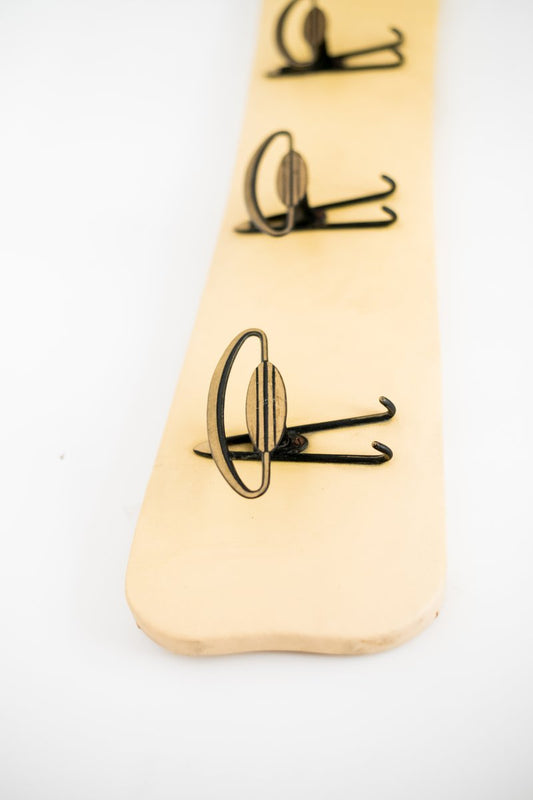 Vintage Brass and Vinyl Hooks