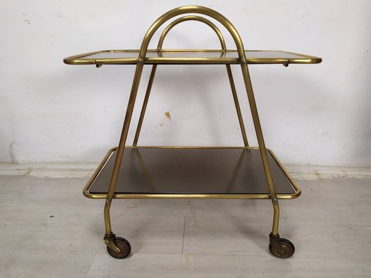 Vintage Brass Bar Trolley, 1950s-EAD-1747210