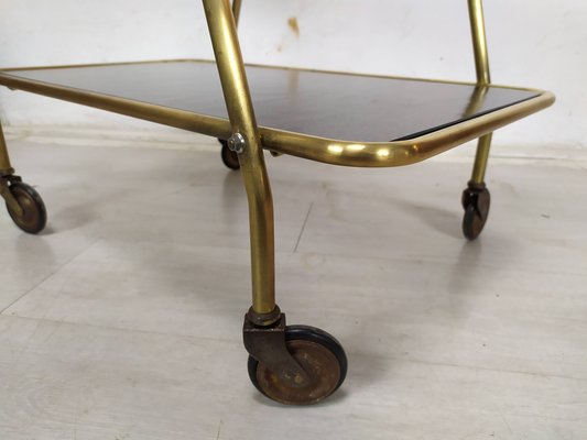 Vintage Brass Bar Trolley, 1950s-EAD-1747210