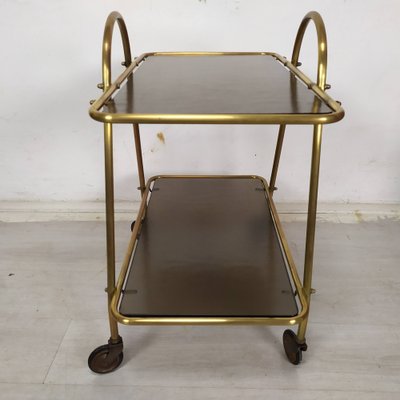 Vintage Brass Bar Trolley, 1950s-EAD-1747210