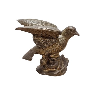 Vintage Brass Bird Statue, Mid-20th Century-VHW-2034520