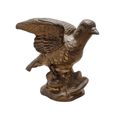 Vintage Brass Bird Statue, Mid-20th Century-VHW-2034520