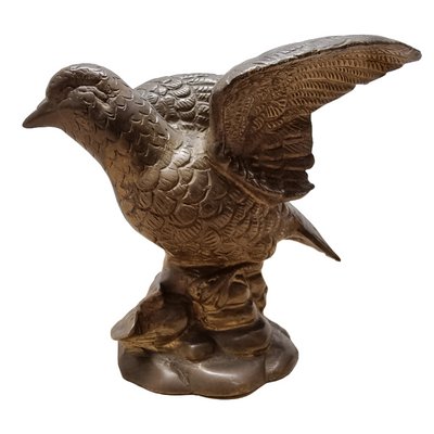 Vintage Brass Bird Statue, Mid-20th Century-VHW-2034520