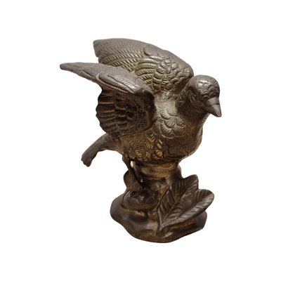 Vintage Brass Bird Statue, Mid-20th Century-VHW-2034520