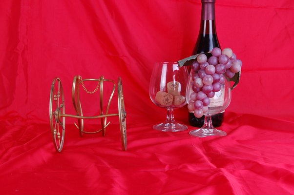 Vintage Brass Bottle Holder, 1970s-XSG-573239