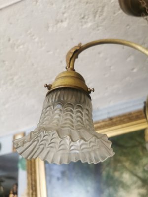 Vintage Brass Chandelier, 1930s-GEL-1054203