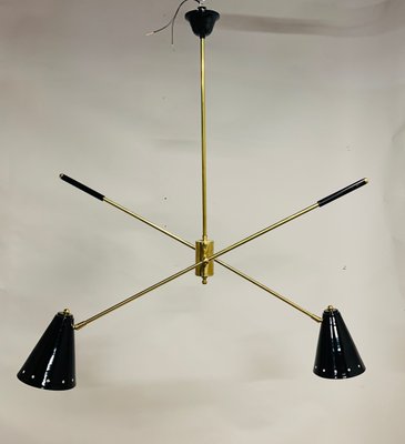 Vintage Brass Chandelier, 1950s-NUO-912359