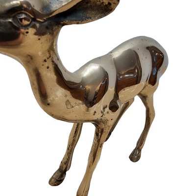 Vintage Brass Deer, 1970s-VHW-2035812