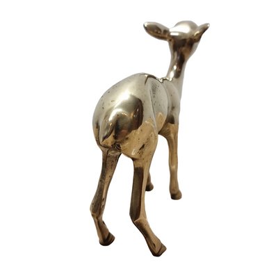 Vintage Brass Deer, 1970s-VHW-2035812