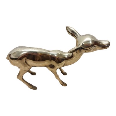 Vintage Brass Deer, 1970s-VHW-2035812