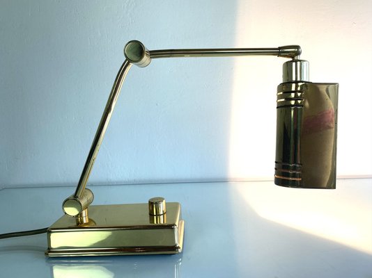 Vintage Brass Desk Lamp from Holtkötter-WZZ-982750