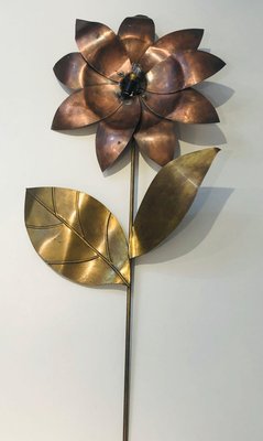 Vintage Brass Flower Sconces, Set of 2-BA-1365339