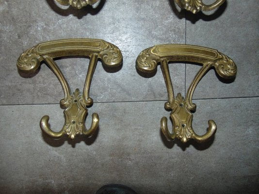 Vintage Brass Hangers, 1960 / 70s, Set of 4-CAQ-1187819