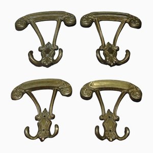 Vintage Brass Hangers, 1960 / 70s, Set of 4-CAQ-1187819