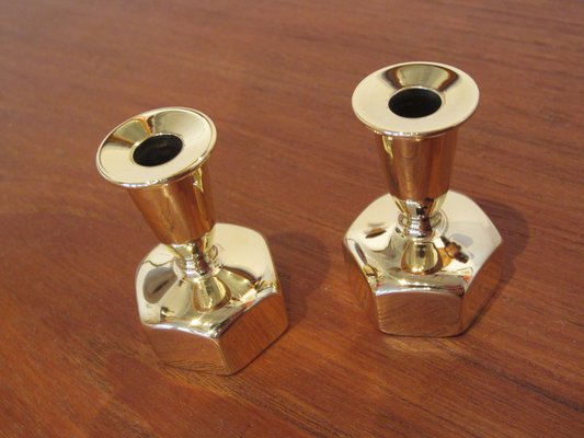 Vintage Brass L125 Candleholders by Hans-Agne Jakobsson, Set of 2-YDZ-833919