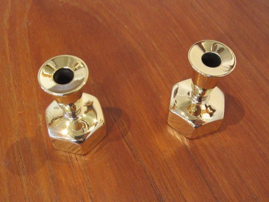 Vintage Brass L125 Candleholders by Hans-Agne Jakobsson, Set of 2-YDZ-833919