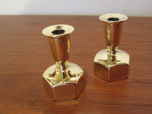 Vintage Brass L125 Candleholders by Hans-Agne Jakobsson, Set of 2-YDZ-833919