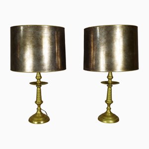 Vintage Brass Lamps, 1950, Set of 2-FWP-2030181