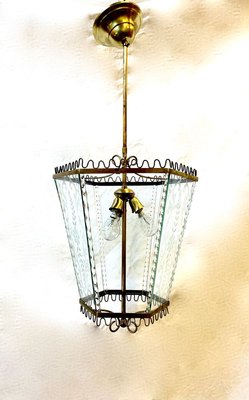 Vintage Brass Lantern Pendant from Venini-XQC-788329