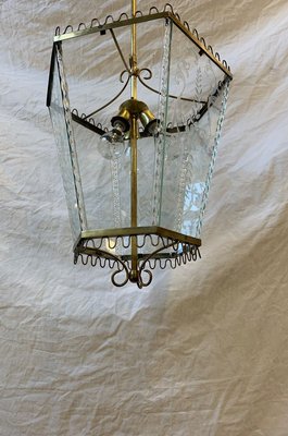 Vintage Brass Lantern Pendant from Venini-XQC-788329