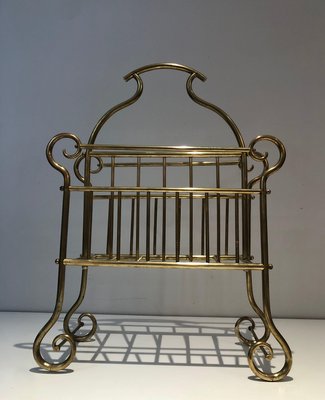 Vintage Brass Magazine Holder-BA-1365400