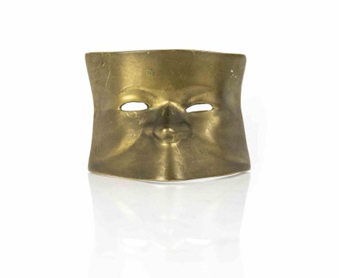 Vintage Brass Mask, Italy, 20th Century-ZCI-1379144