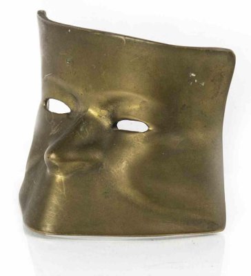 Vintage Brass Mask, Italy, 20th Century-ZCI-1379144