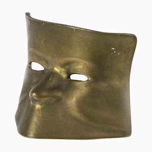 Vintage Brass Mask, Italy, 20th Century-ZCI-1379144