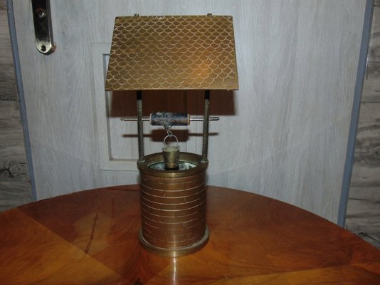 Vintage Brass Miniature Well, 1960s-CAQ-1315138