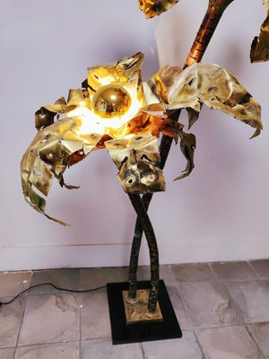 Vintage Brass Palm Lamp-QLH-828180