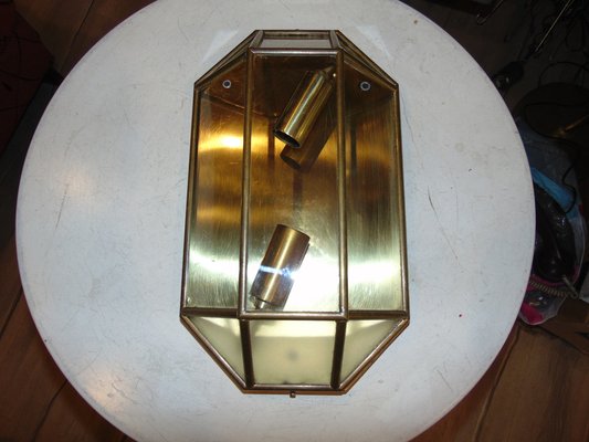 Vintage Brass Plafond Wall Light, 1970s-CAQ-1188954