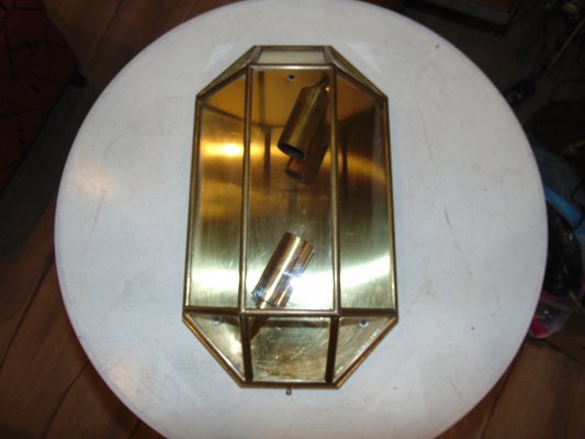 Vintage Brass Plafond Wall Light, 1970s-CAQ-1188954