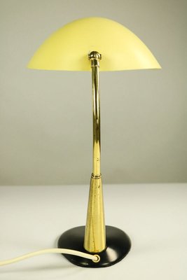 Vintage Brass Reading Table Lamp in Yellow & Black from Cosack, 1950s