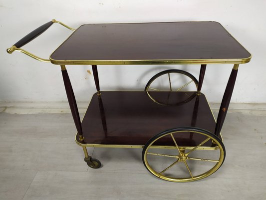 Vintage Brass Service Trolley, 1950s-EAD-1763395