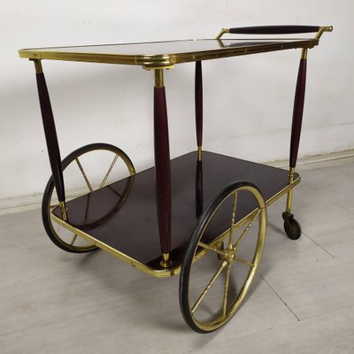 Vintage Brass Service Trolley, 1950s-EAD-1763395