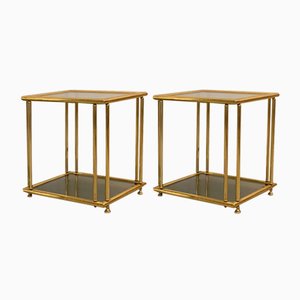 Vintage Brass Side Tables, 1970s, Set of 2-NPC-1334606