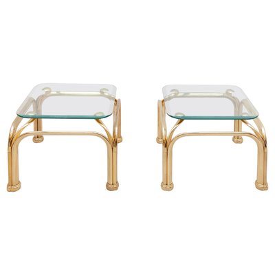 Vintage Brass Side Tables with Abstract Swan Neck, Set of 2-KL-1092496