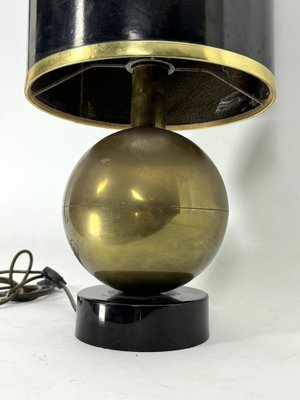 Vintage Brass Sphere Table Lamp, Italy, 1970s-OT-1813781