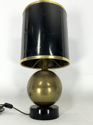 Vintage Brass Sphere Table Lamp, Italy, 1970s-OT-1813781