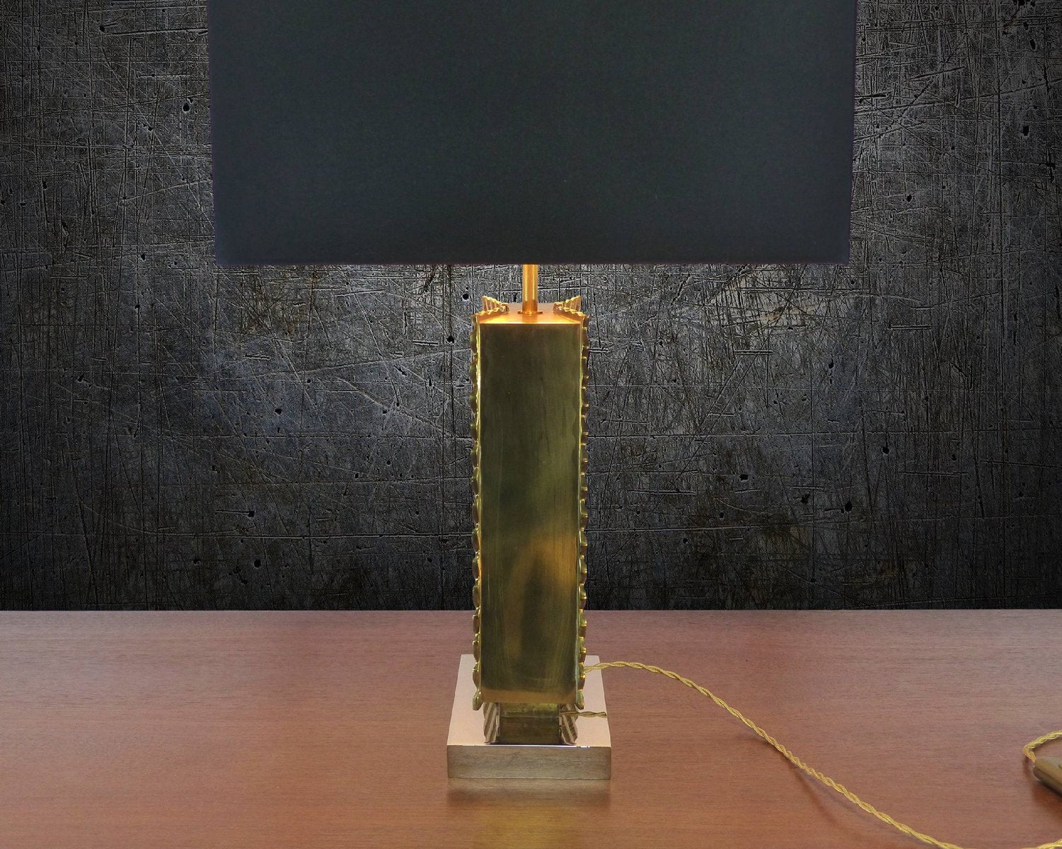 Vintage Brass Table Lamp from Maison Baguès, 1970s