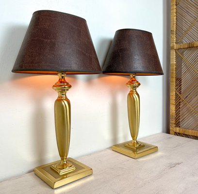 Vintage Brass Table Lamps from Herda, The Netherlands, 1970s, Set of 2.-WZZ-1350520