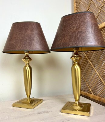 Vintage Brass Table Lamps from Herda, The Netherlands, 1970s, Set of 2.-WZZ-1350520