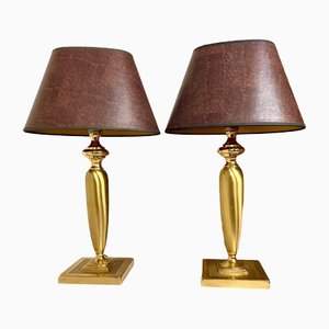 Vintage Brass Table Lamps from Herda, The Netherlands, 1970s, Set of 2.-WZZ-1350520