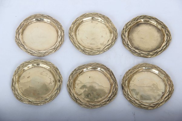 Vintage Brass Tablets, Set of 6-DQ-1279207