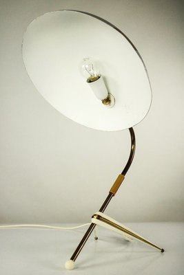 Vintage Brass Tripod Table Lamp, 1950s-FUP-686004