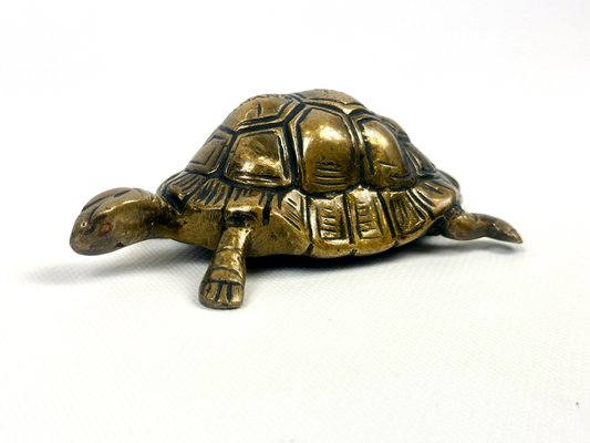 Vintage Brass Turtle Figurine from Dinant, 1960s-ZCY-2021437