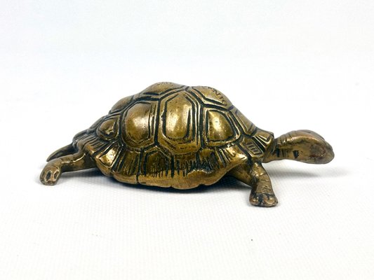 Vintage Brass Turtle Figurine from Dinant, 1960s-ZCY-2021437