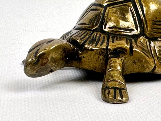 Vintage Brass Turtle Figurine from Dinant, 1960s-ZCY-2021437