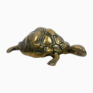 Vintage Brass Turtle Figurine from Dinant, 1960s-ZCY-2021437