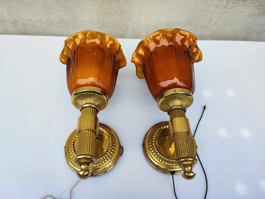 Vintage Brass Wall Lamp, 1970s-CAQ-2015909